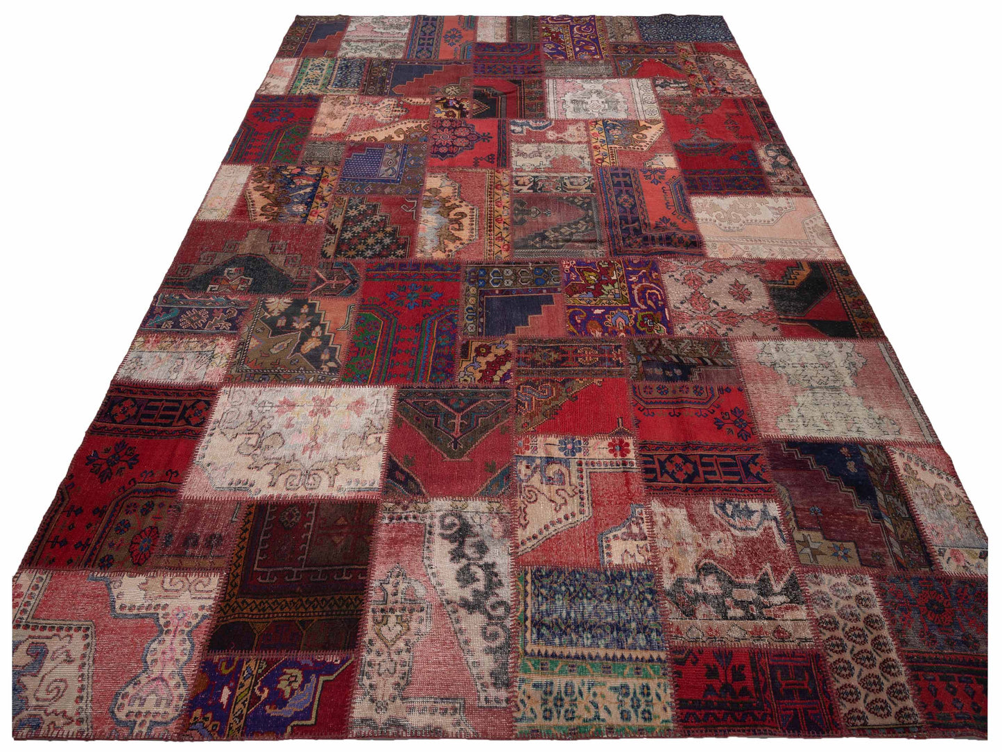Turkish Vestige Patchwork 146052 Multi 11.6x15.7 Hand Knotted Rug