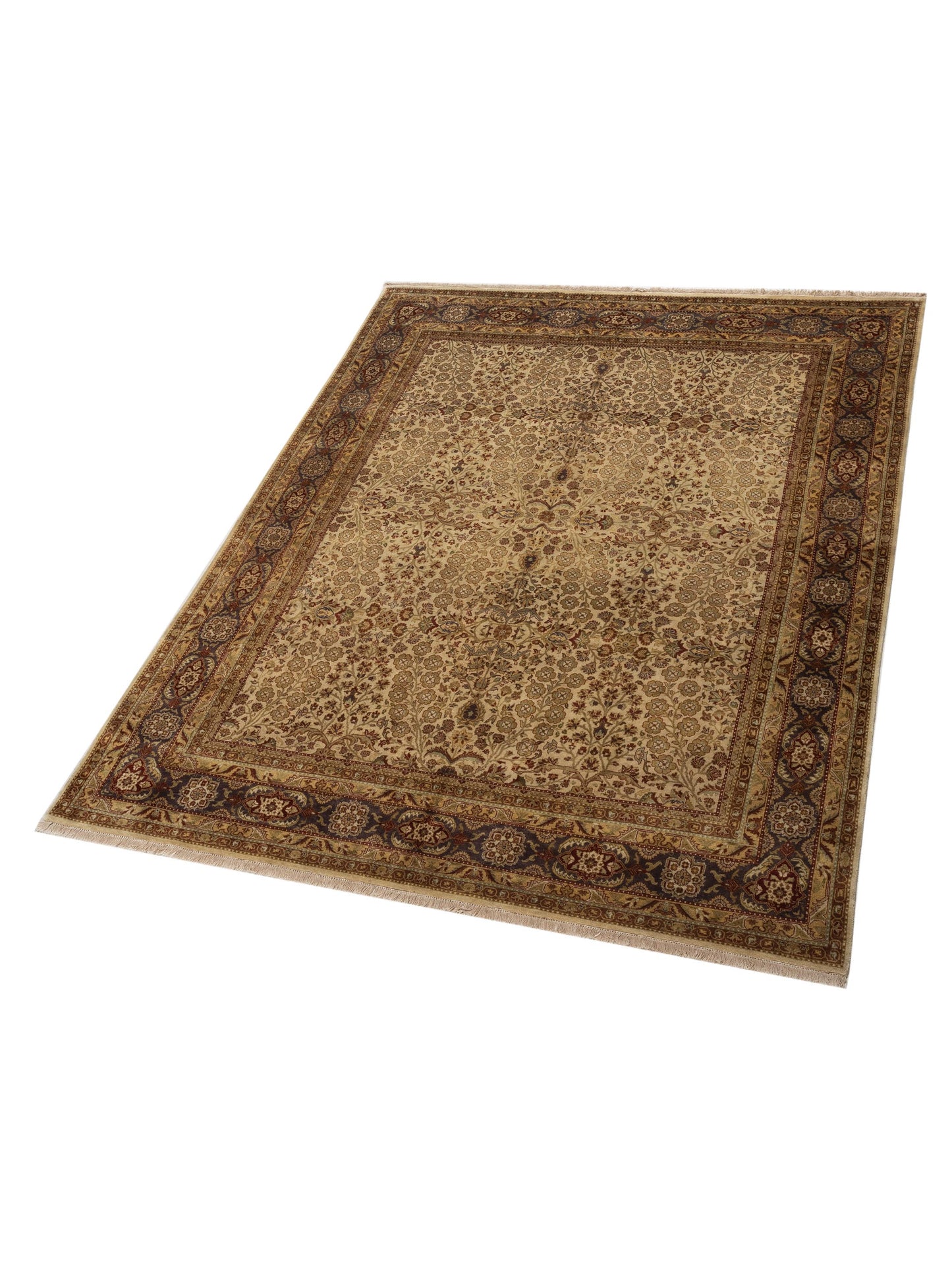 Sivas 85851 Beige Purple 8x9.11 Hand Knotted Rug