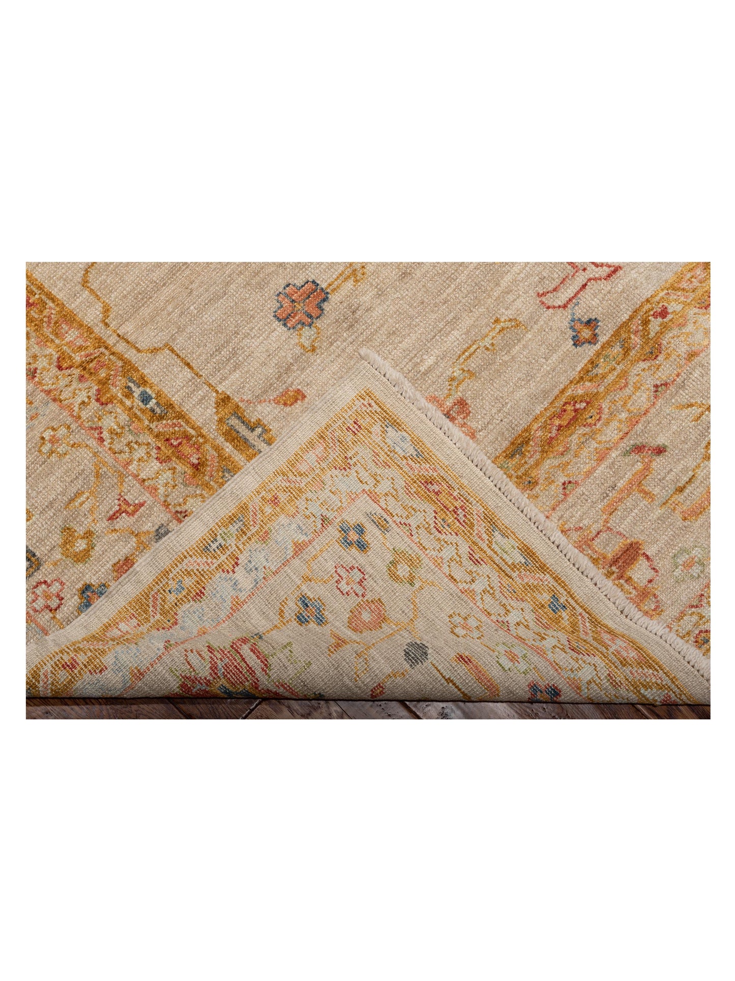 Angora Oushak 146454 Ivory Silver 9x11.5 Hand Knotted Rug