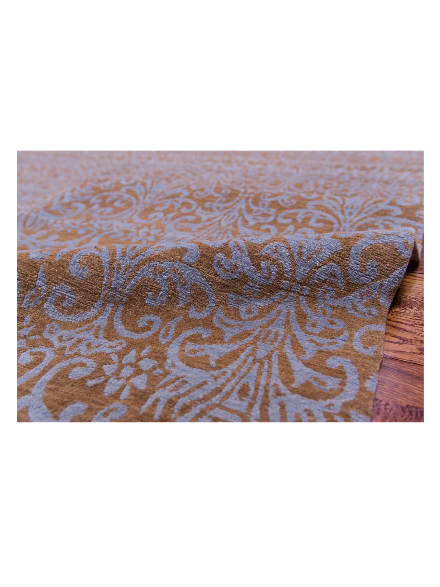 Nepalese 104149 Gold Gold 9x12 Hand Knotted Rug