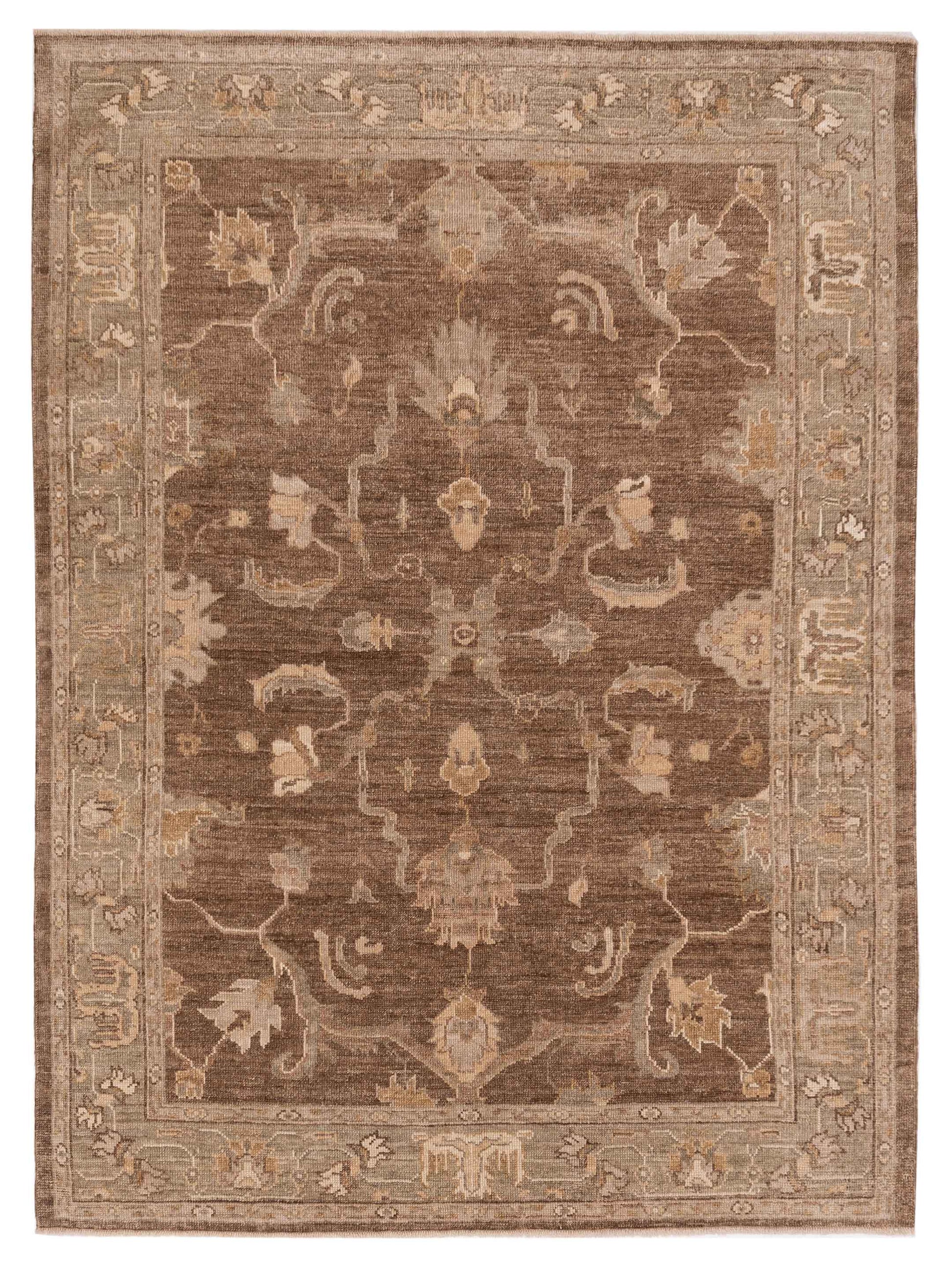 Anadol Angora Oushak  Brown Green Traditional