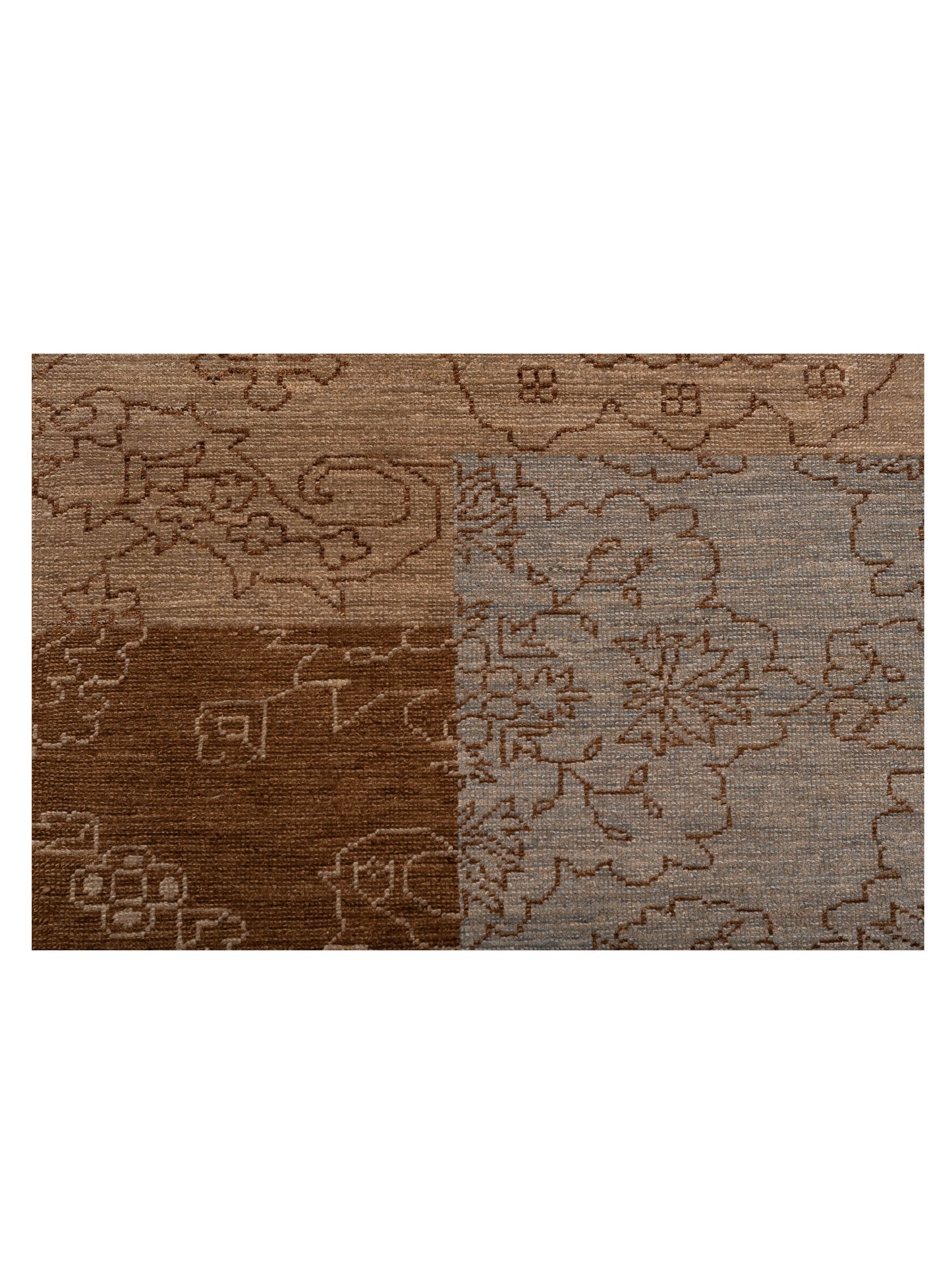 Defne Amethyste Silver Brown 8x9.10 Hand Knotted Rug