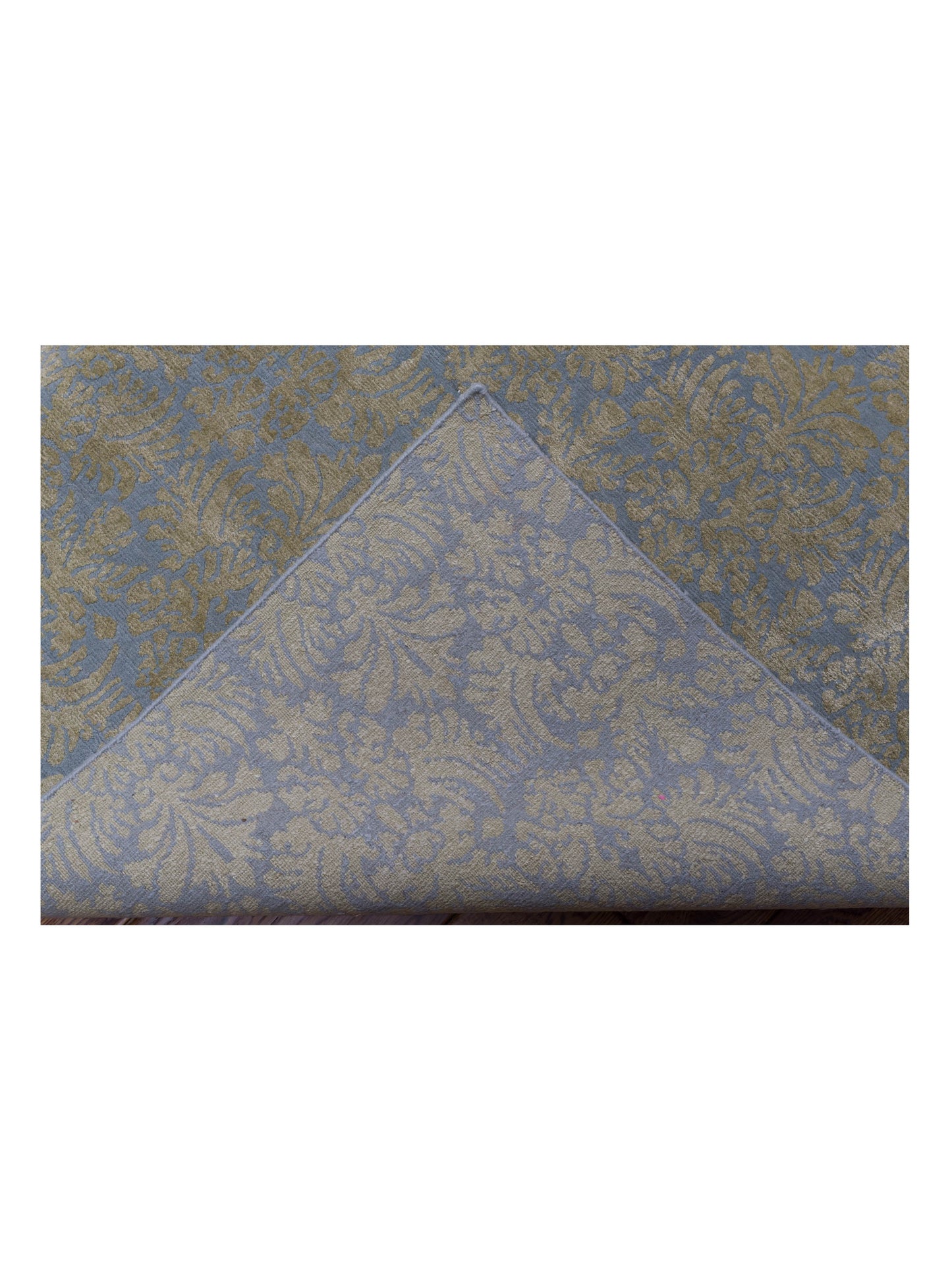 Mastersilk 104167 Blue Gold 9x12 Hand Knotted Rug