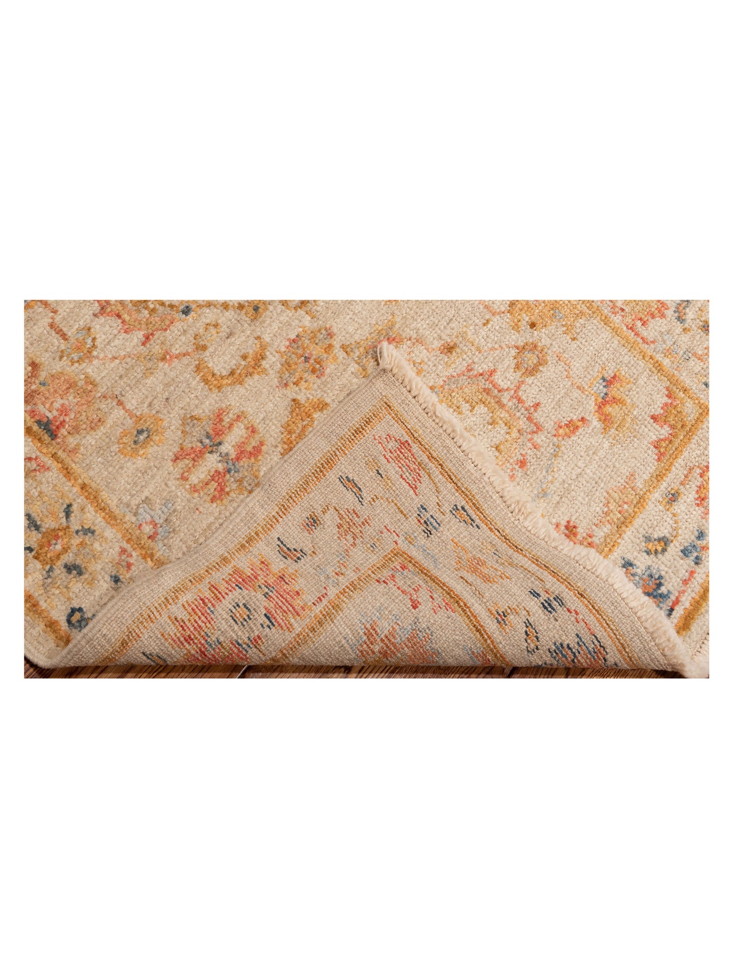 Angora Oushak 148270 Ivory Ivory 2.8x15.2 Hand Knotted Rug