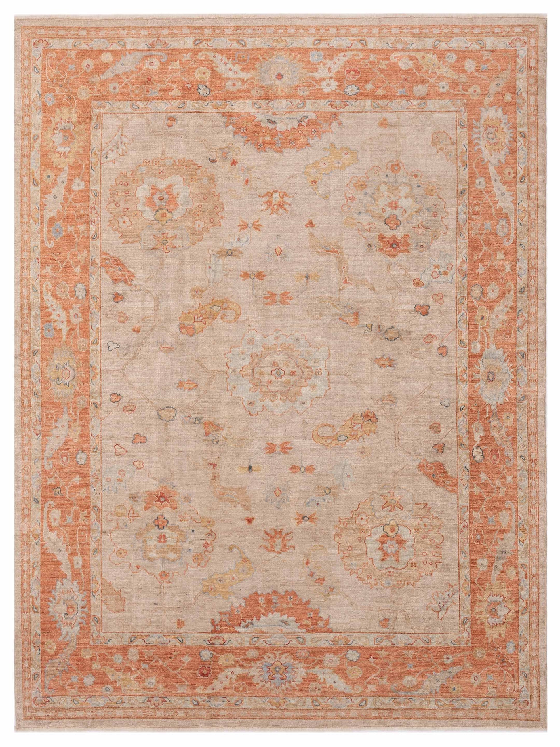 Anadol Angora Oushak  Ivory Rust Traditional