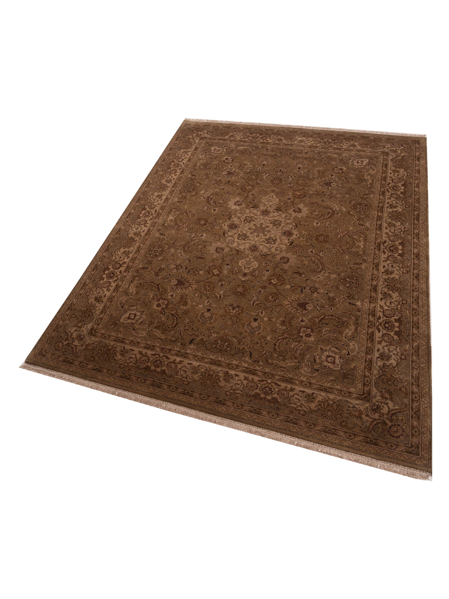 Crown 81669 Camel Camel 9.3x12.6 Hand Knotted Rug