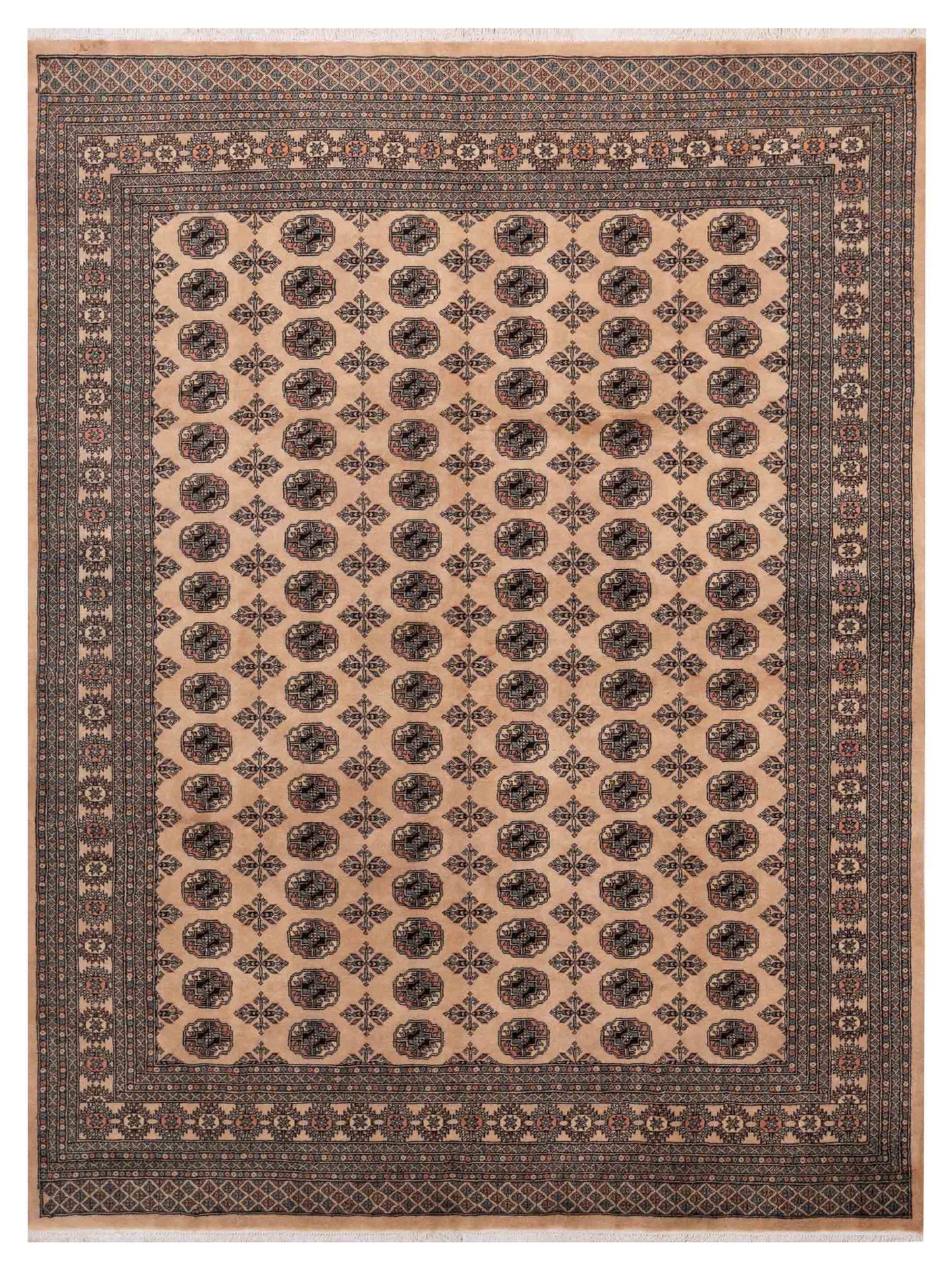 Nomad Bokhara  Cream Gray Traditional
