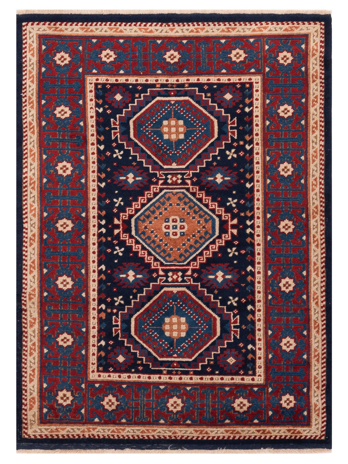 Pasha Turkish Shirwan  Navy Red Traditional