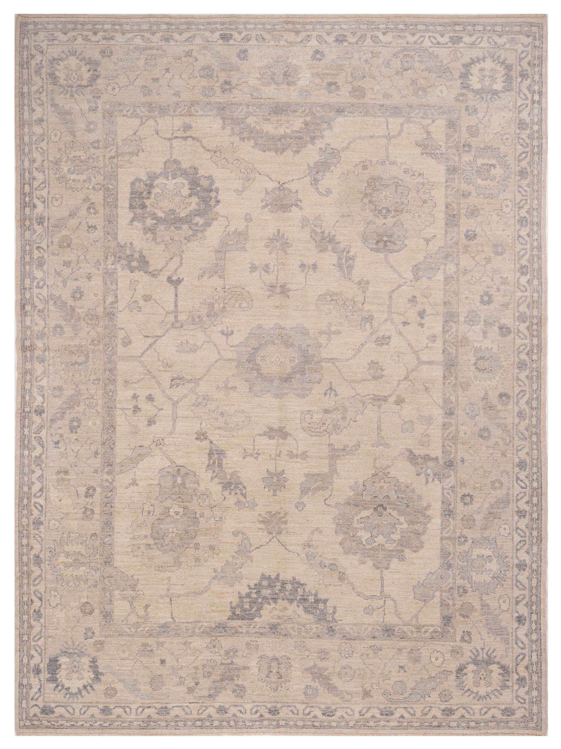 Anadol Angora Oushak  Ivory Silver Traditional