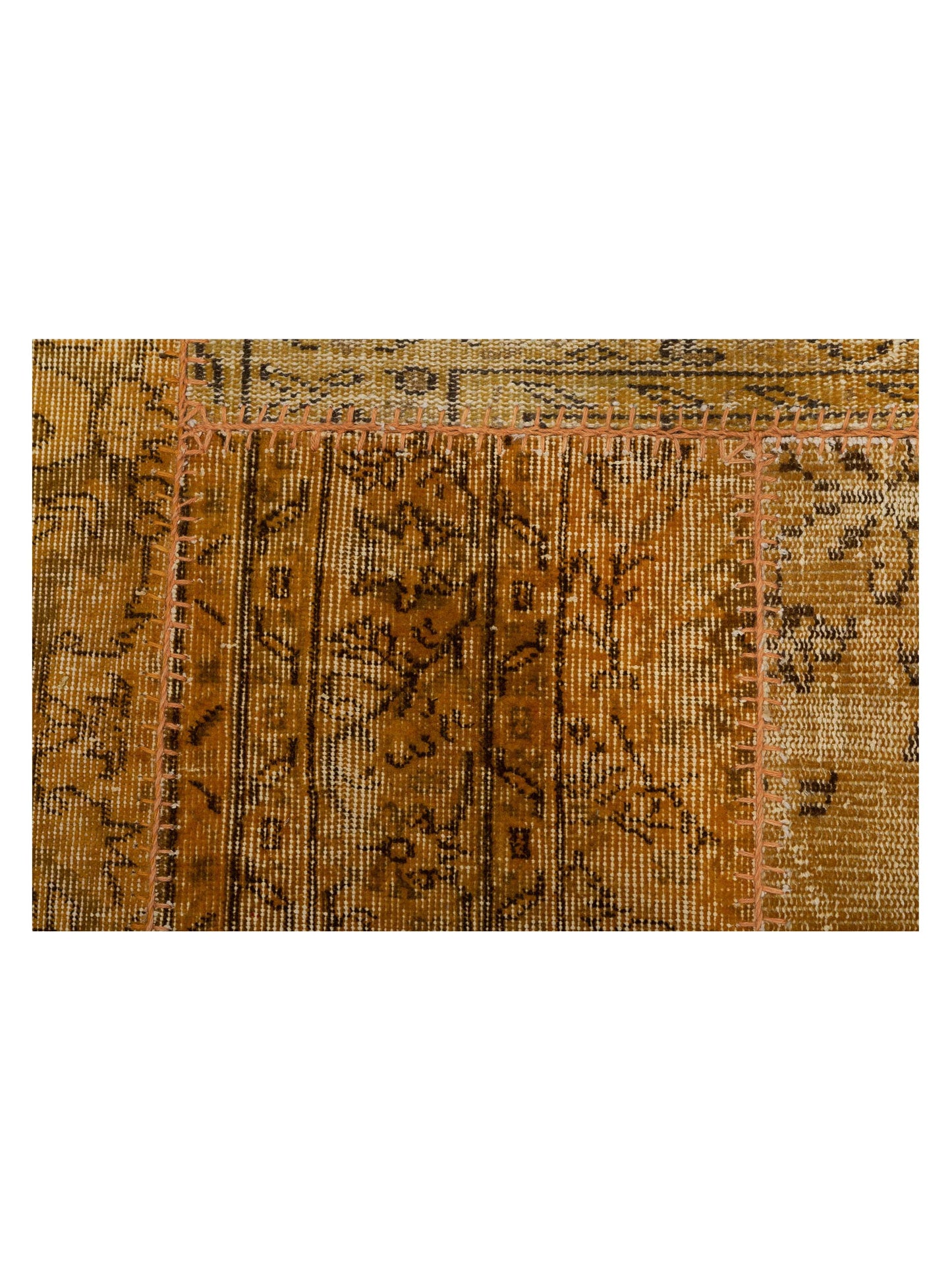 Turkish Vestige Patchwork 108896 Yellow 9.10x13.2 Hand Knotted Rug