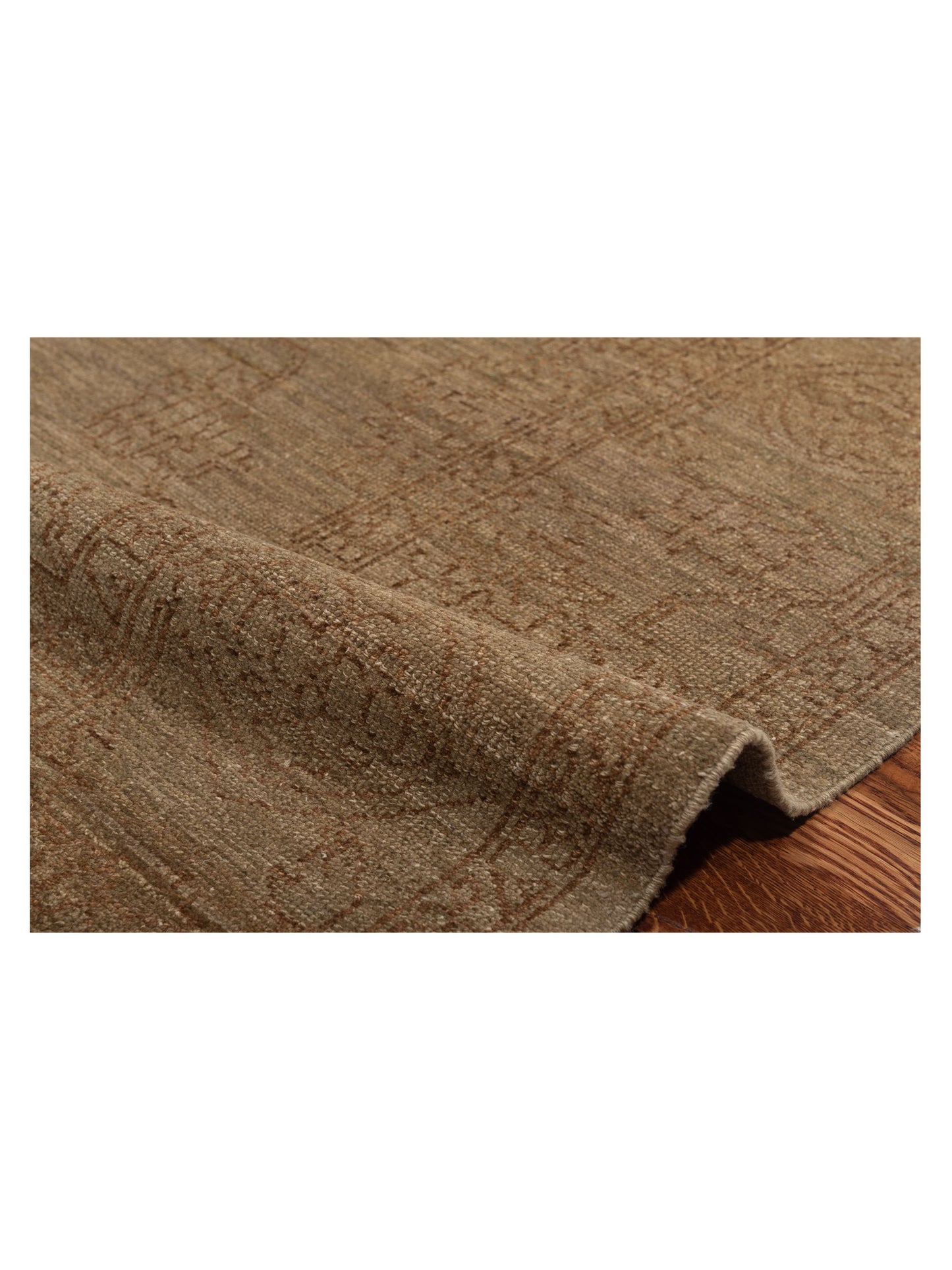 Defne Jade Green Brown 6x9 Hand Knotted Rug