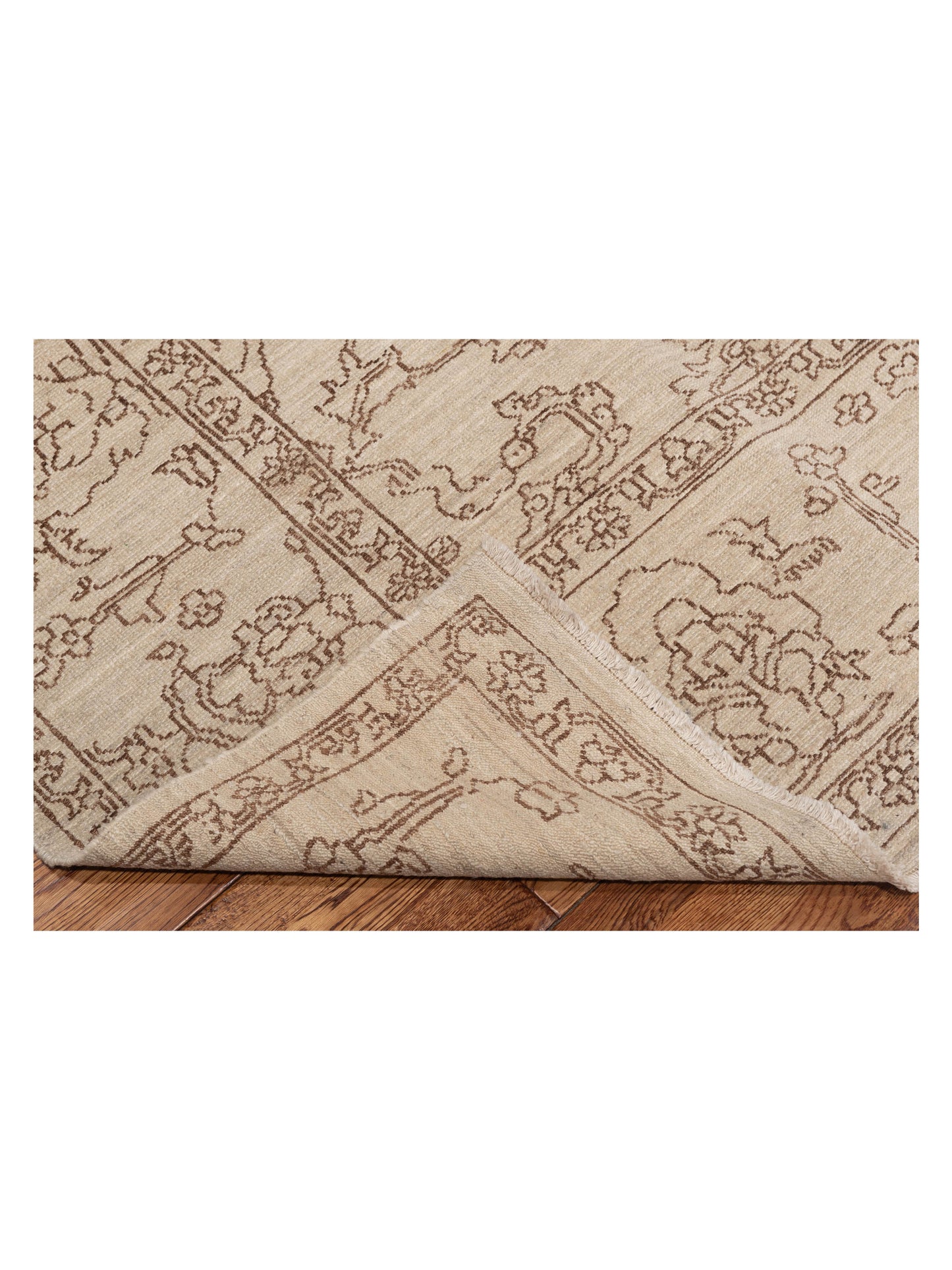 Defne Opal Ivory Brown 8.2x9.10 Hand Knotted Rug