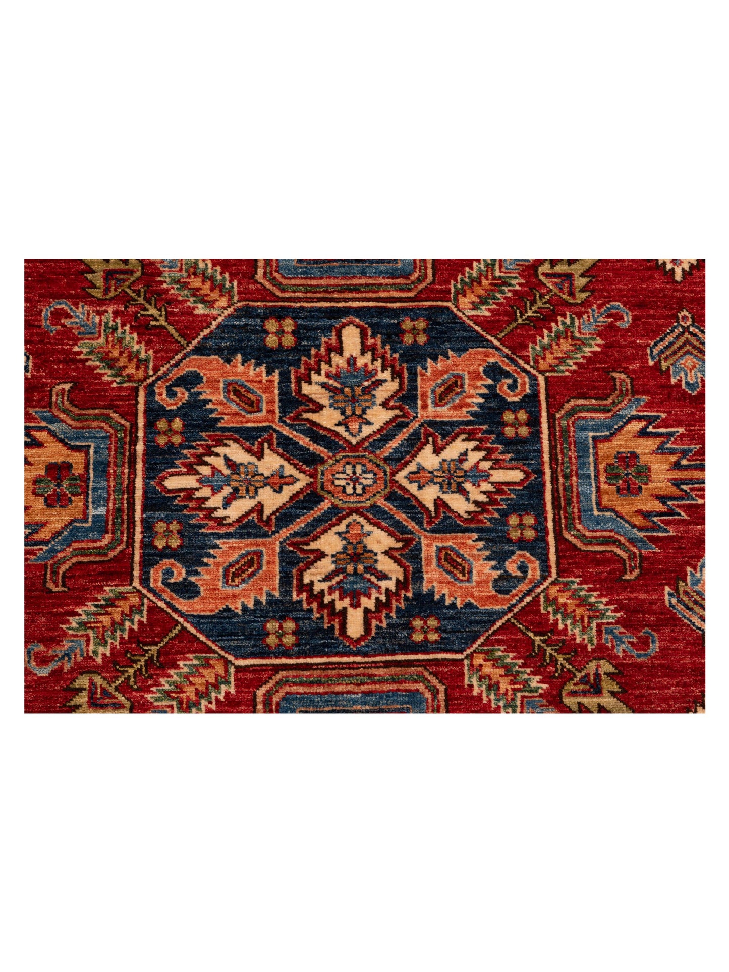 Artisan Kazak 148972 Red Ivory 6x8.5 Hand Knotted Rug