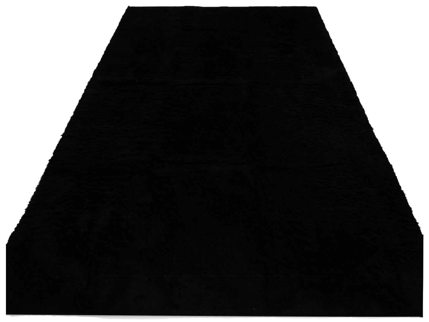 Berber Efes Black Black 11.9x15.2 Hand Knotted Rug