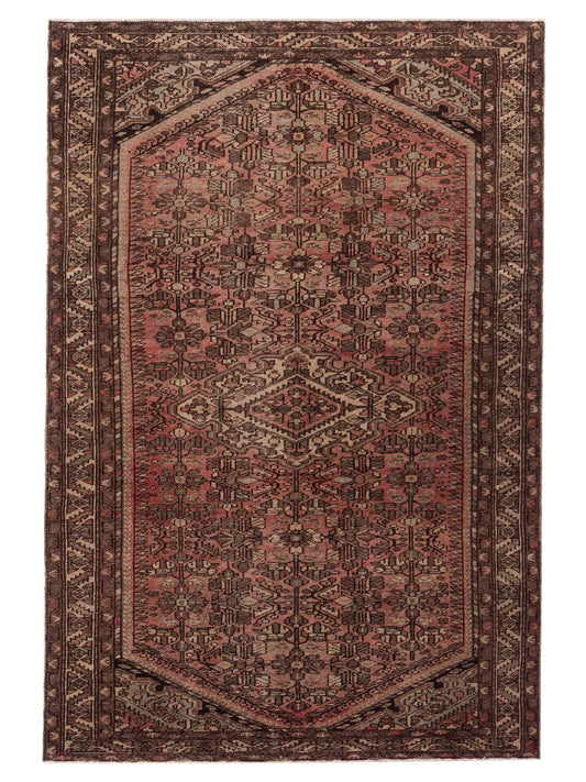 Pasha Antique Heirloom  Pink Brown Traditional