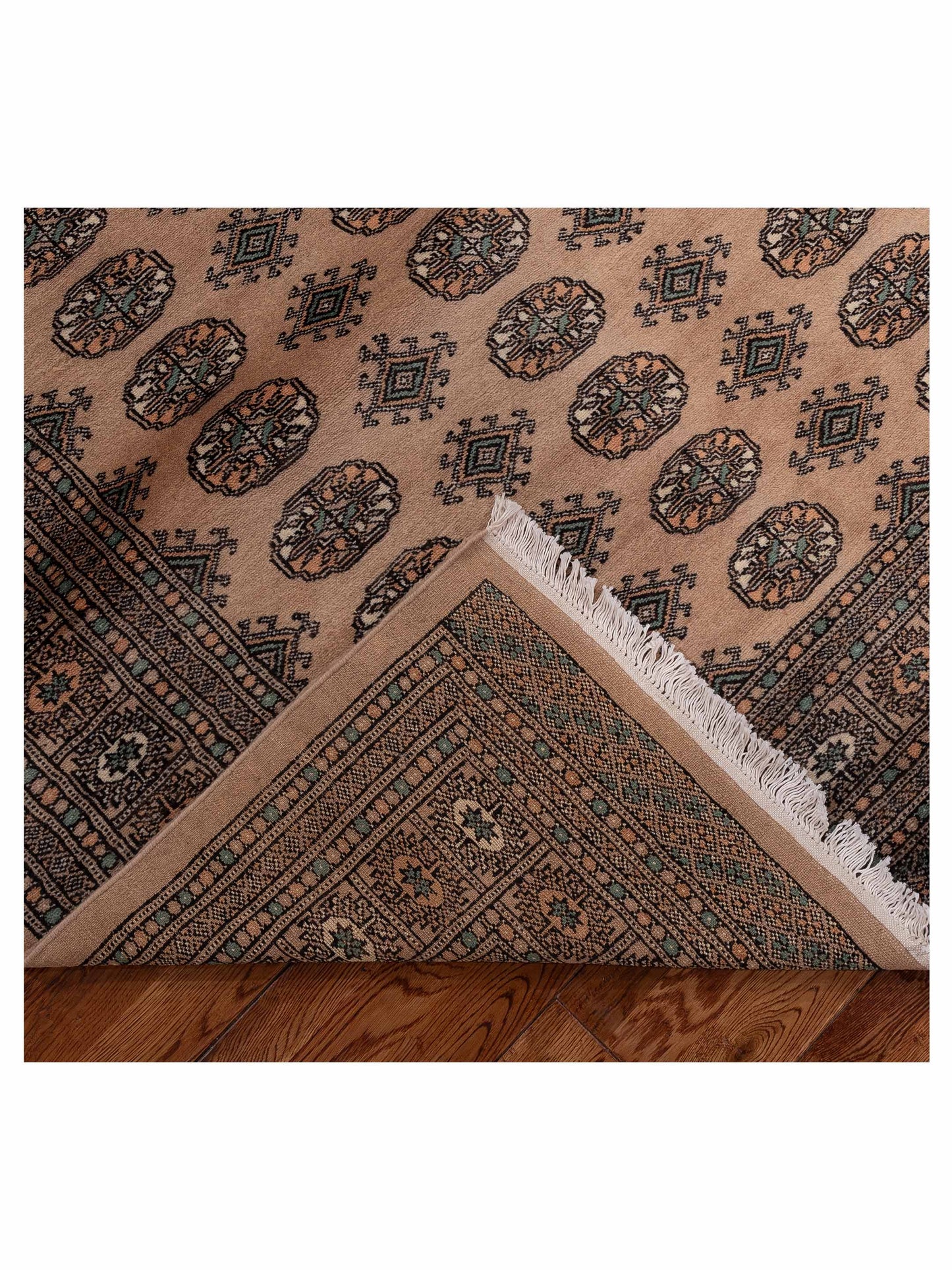Bokhara 151407 Beige Beige 6.3x9.4 Hand Knotted Rug