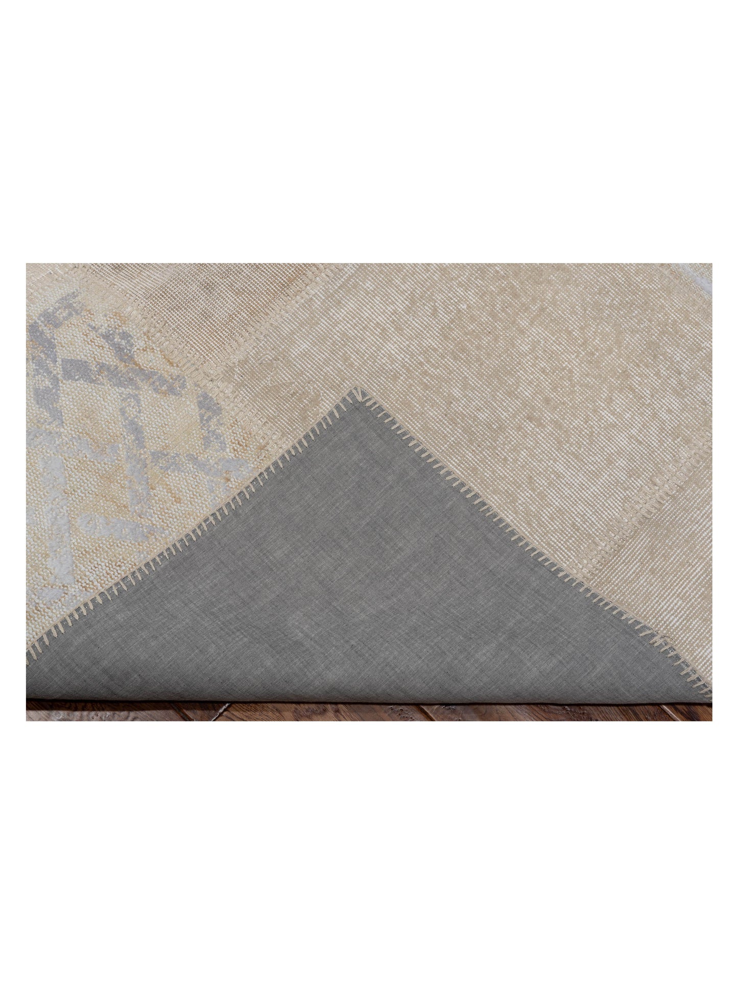 Turkish Vestige Patchwork 142791 Natural 8.2x9.9 Hand Knotted Rug