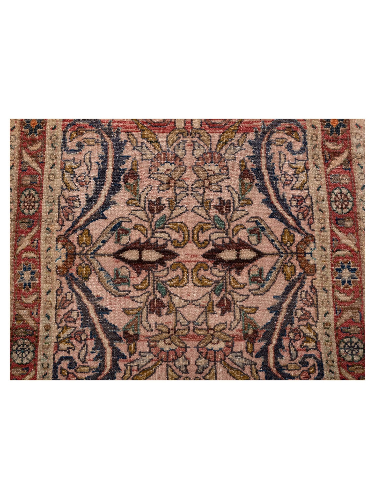 Persian 147711 Pink Rust 2.8x9.5 Hand Knotted Rug