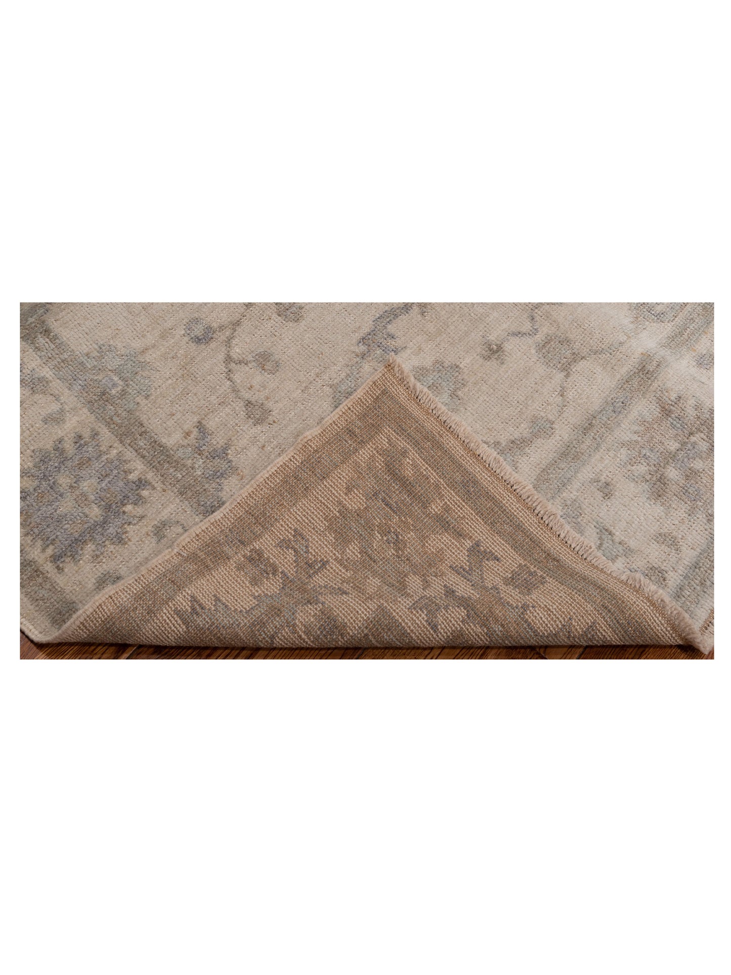 Angora Oushak 150209 Ivory Ivory 5x6.7 Hand Knotted Rug