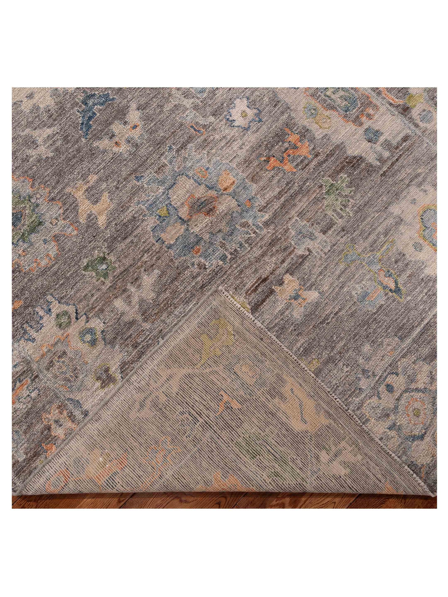 Angora Oushak 156249 Gray Gray 5.9x8.8 Hand Knotted Rug