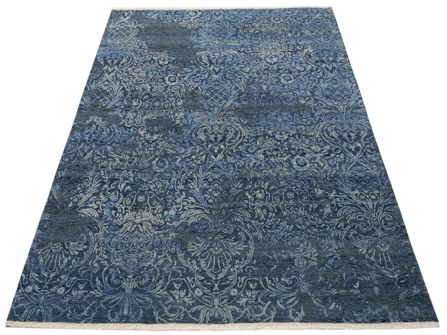 Tibetino 127416 Blue 7.10x9.10 Hand Knotted Rug