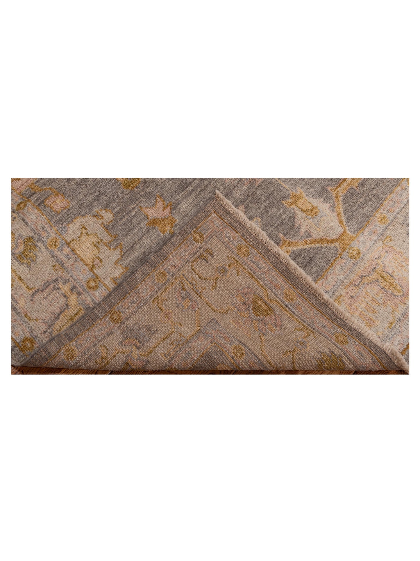 Angora Oushak 150402 Gray Ivory 4.11x6.9 Hand Knotted Rug