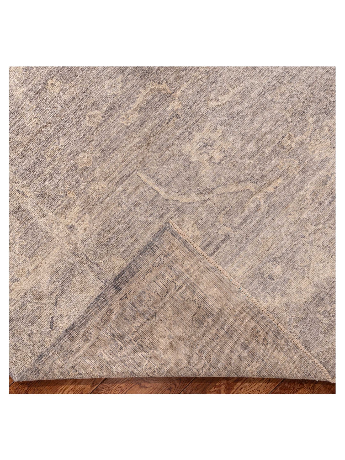 Angora Oushak 156050 Gray Gray 9.1x11.8 Hand Knotted Rug