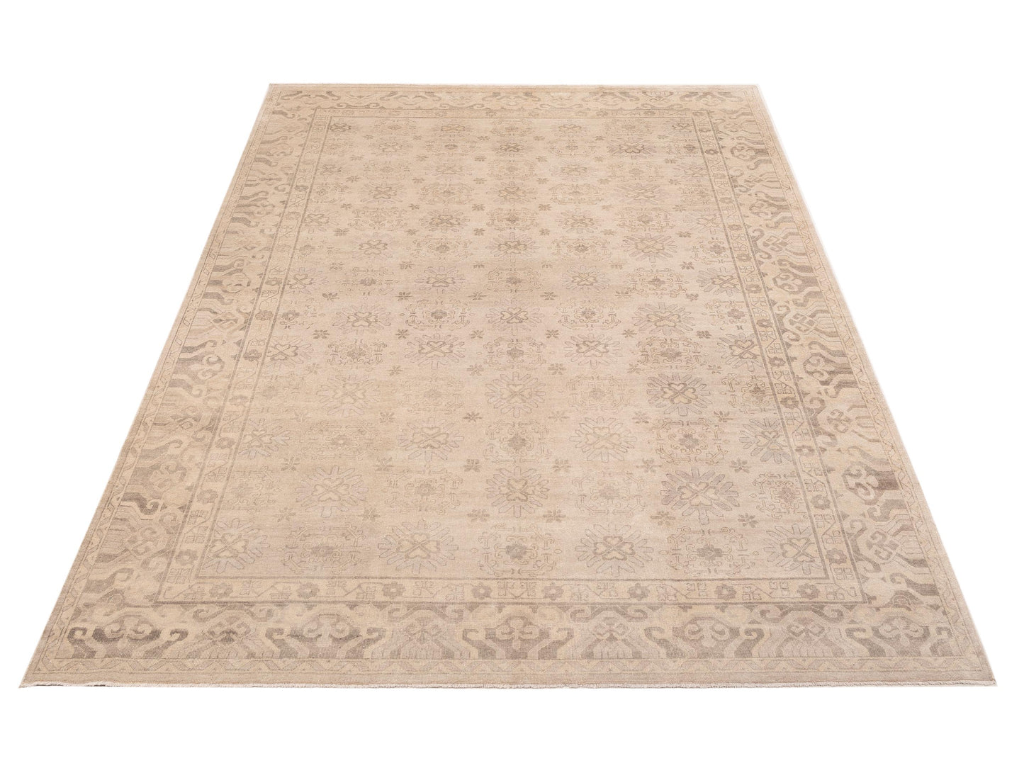 Evren 122175 Gray Silver 9x12 Hand Knotted Rug
