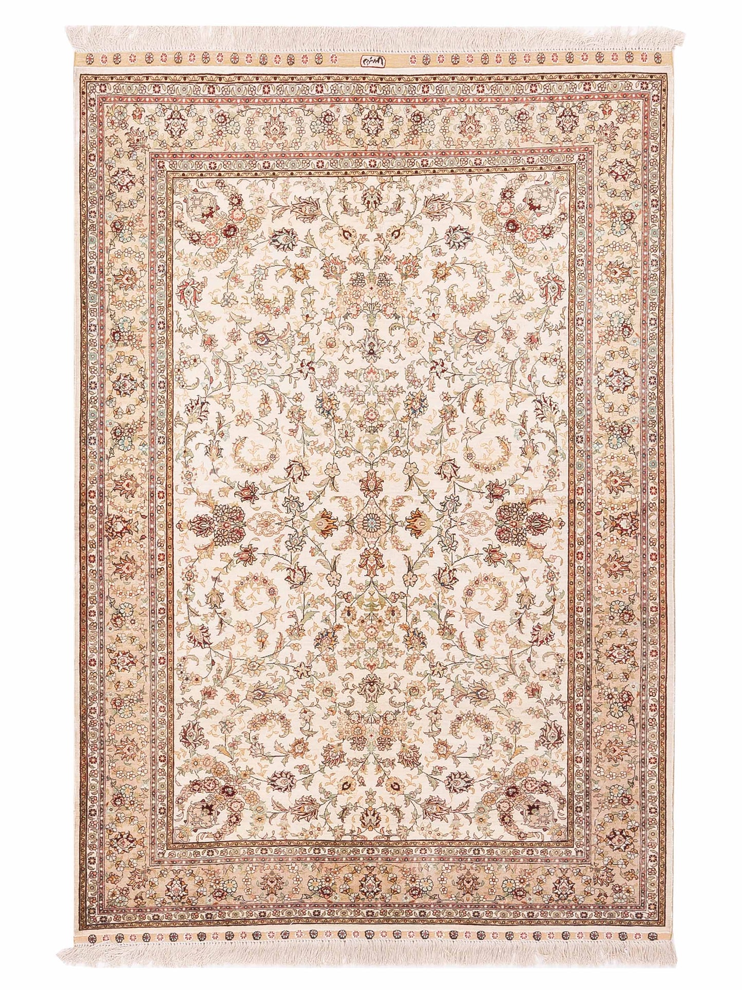 Pasha Pure Silk  Ivory Gold Traditional