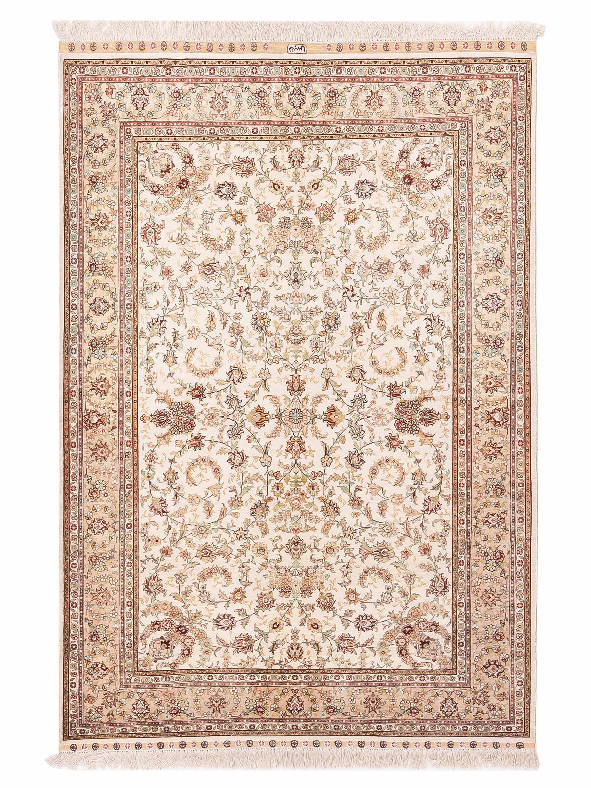 Pasha Pure Silk  Ivory Gold Traditional