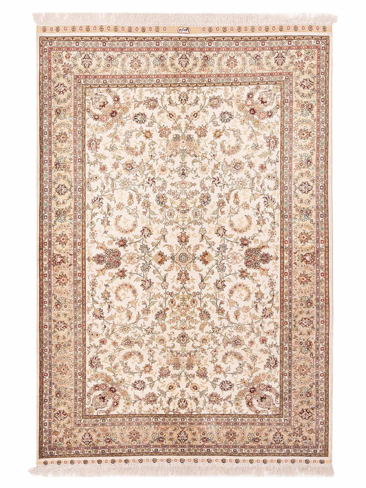 Pasha Pure Silk  Ivory Gold Traditional