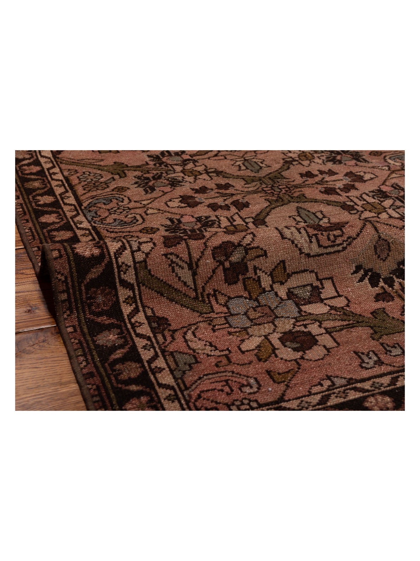 Persian 147710 Pink Brown 2.10x9.5 Hand Knotted Rug
