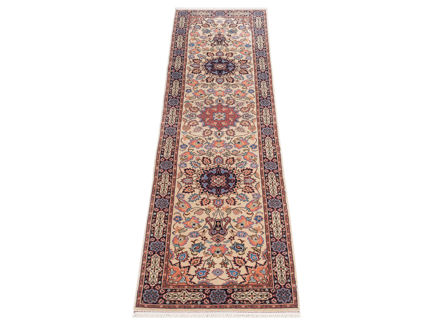 Crown 147780 Ivory 2.8x9.9 Hand Knotted Rug