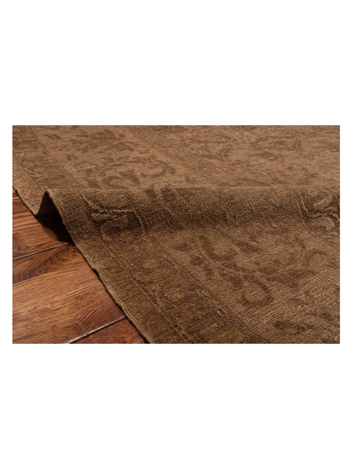 Defne Begonia Light Brown Brown 10.4x13.10 Hand Knotted Rug