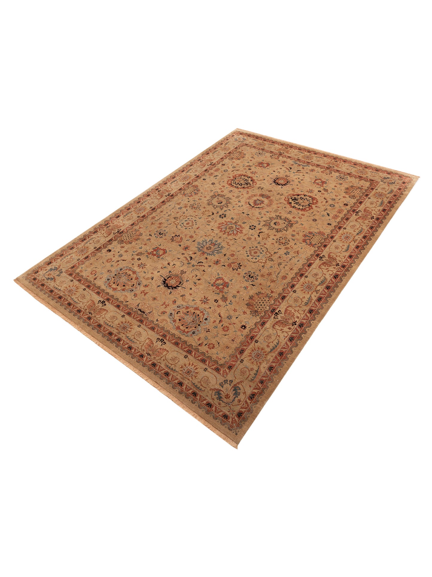 Sivas 90783 Light Brown Beige 9.11x13.10 Hand Knotted Rug