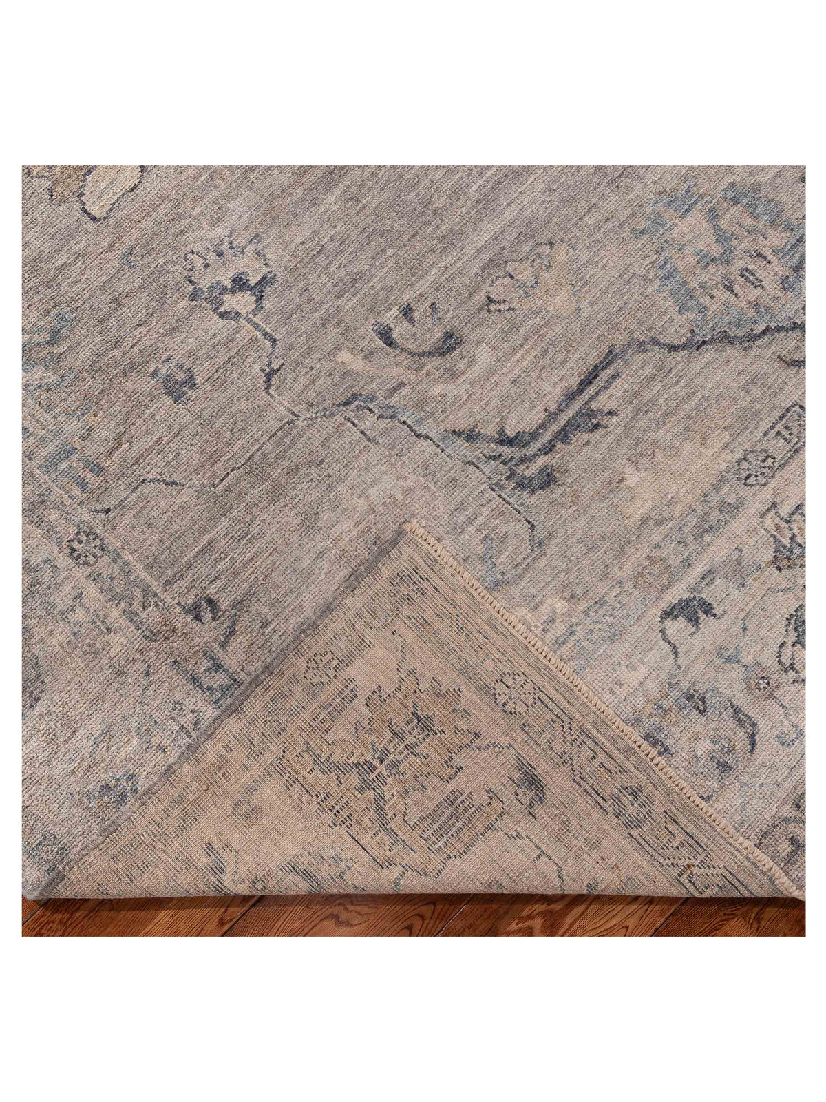 Angora Oushak 156156 Gray Silver 9.1x11.11 Hand Knotted Rug