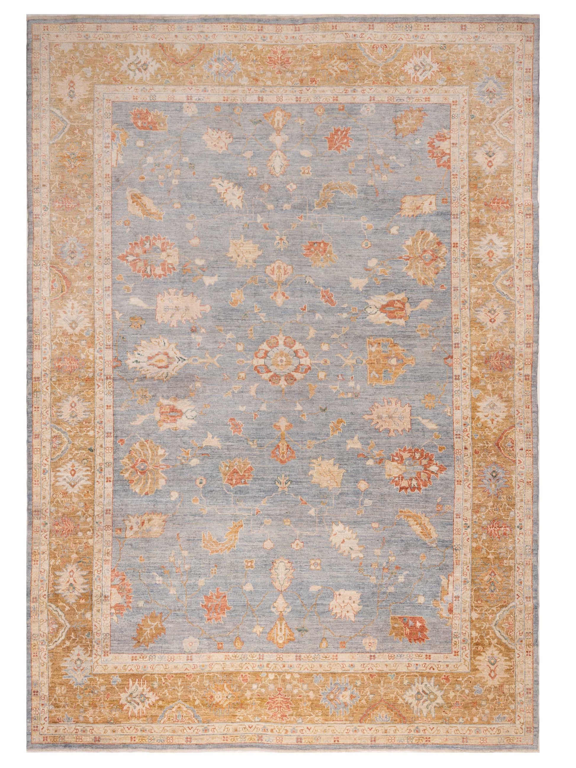 Anadol Angora Oushak  Blue Gold Traditional
