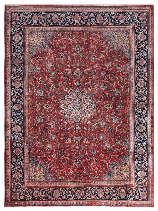 Pasha Antique Heirloom  Red Navy Traditional