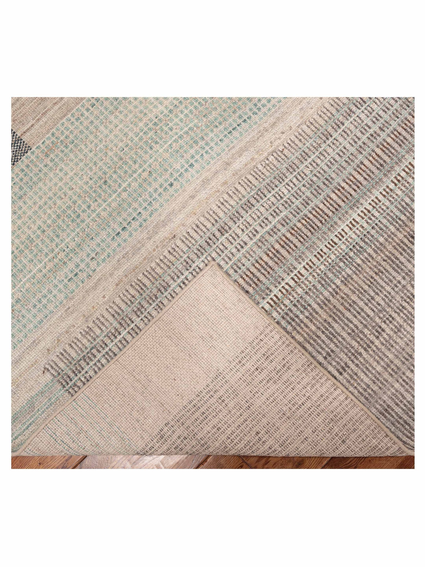 Aurore 154818 Brown Green 9x12.2 Hand Knotted Rug