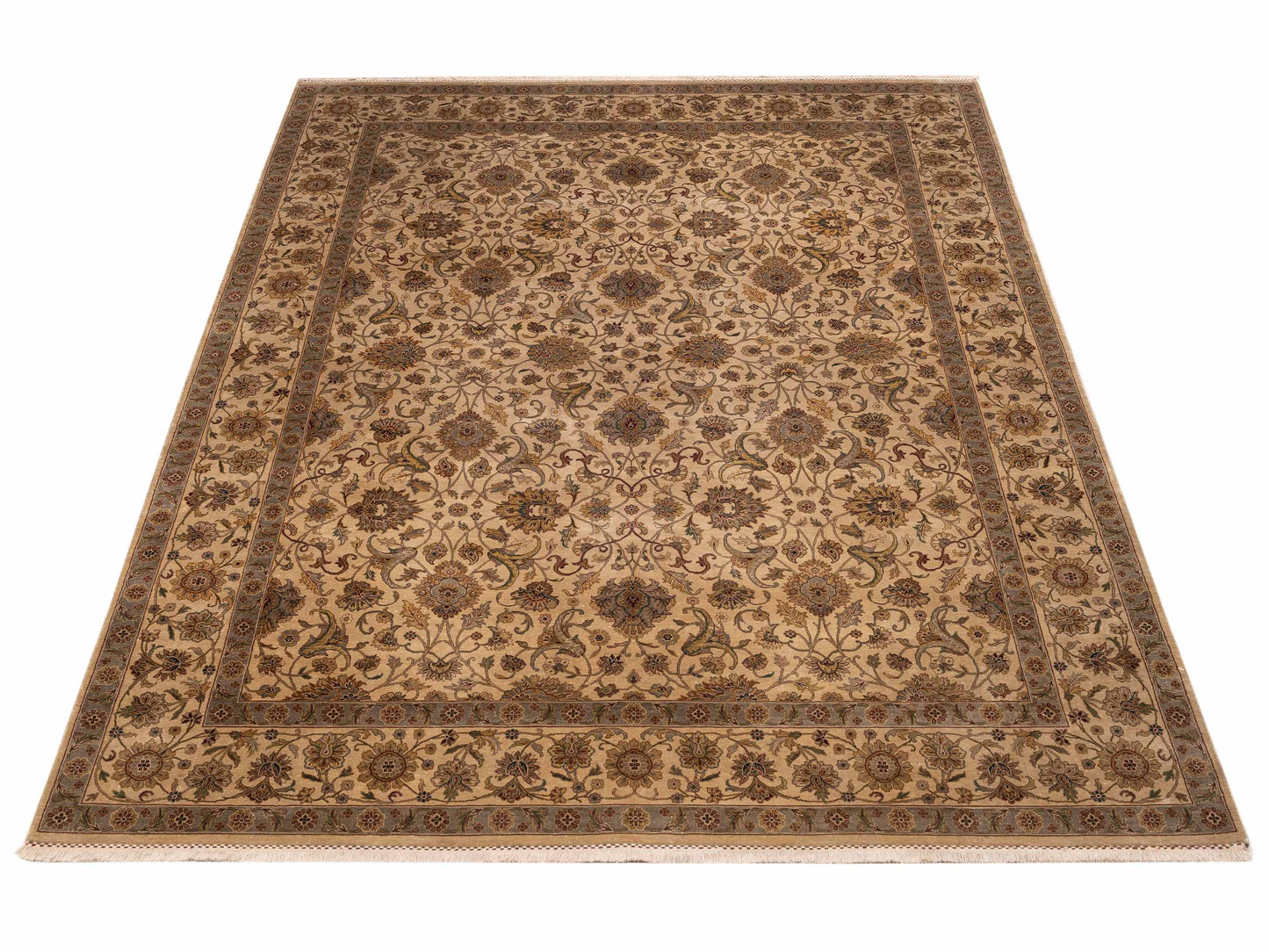 Imperial Silk 153476 Ivory Ivory 8x10 Hand Knotted Rug