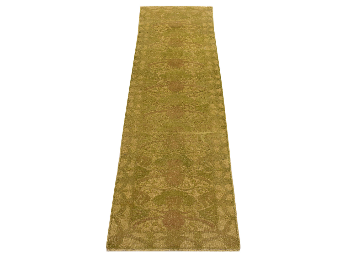 Elvan Nezzam Green 2.8x11 Hand Knotted Rug