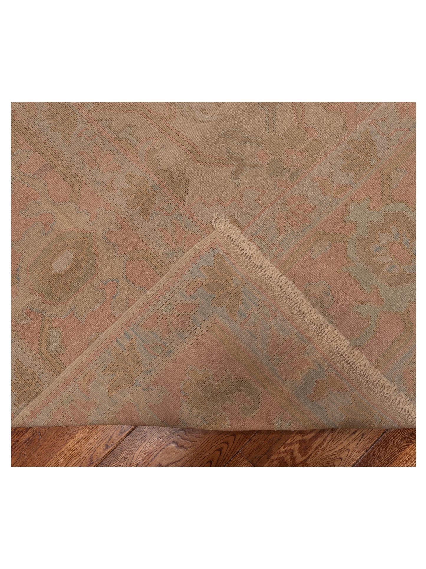 Transilvanian Kilim 65598 Cream Pink 12x17.7 Hand Woven Rug