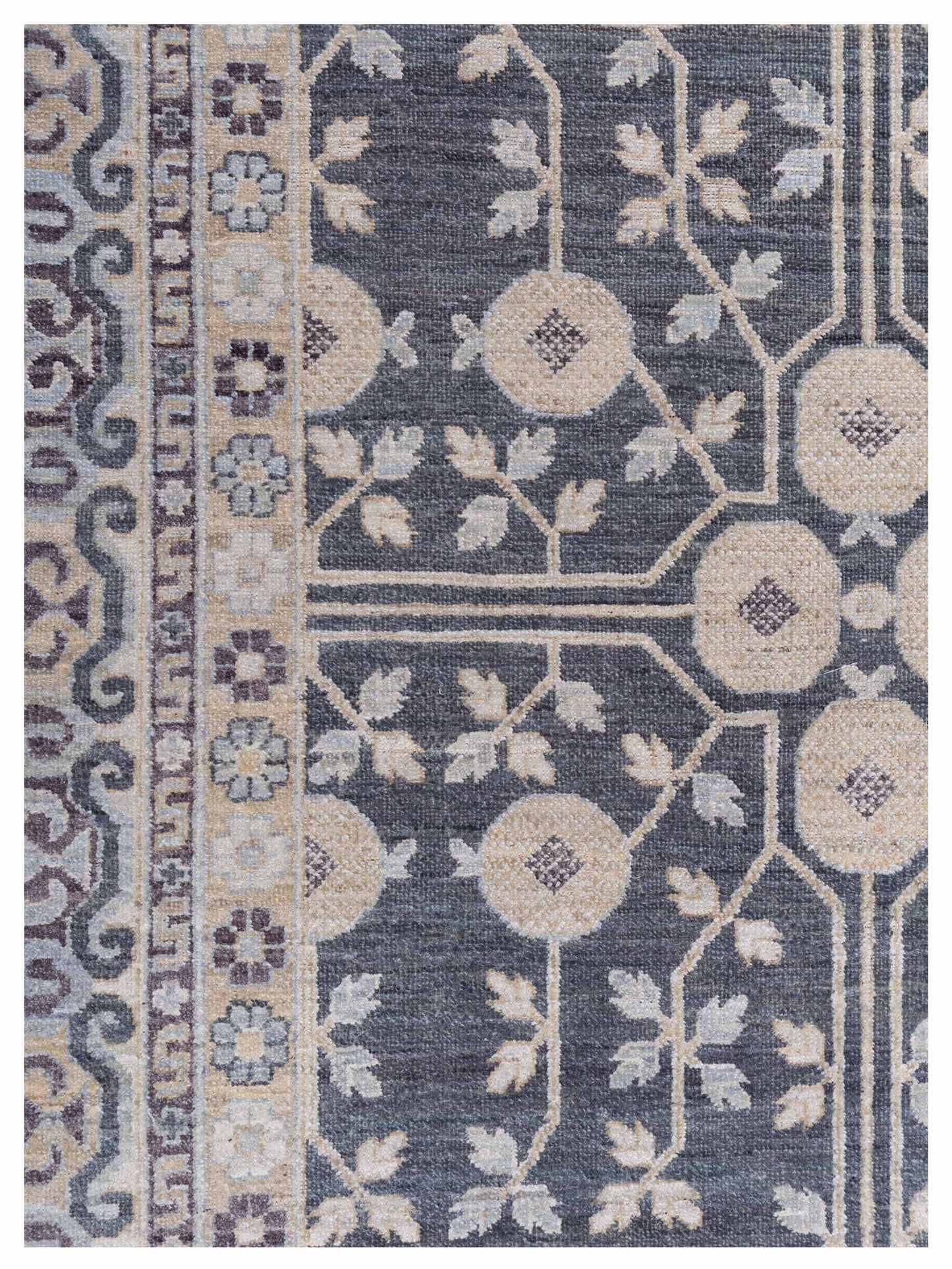 Platinum 127362 Dark Gray Brown 9.11x13.9 Hand Knotted Rug