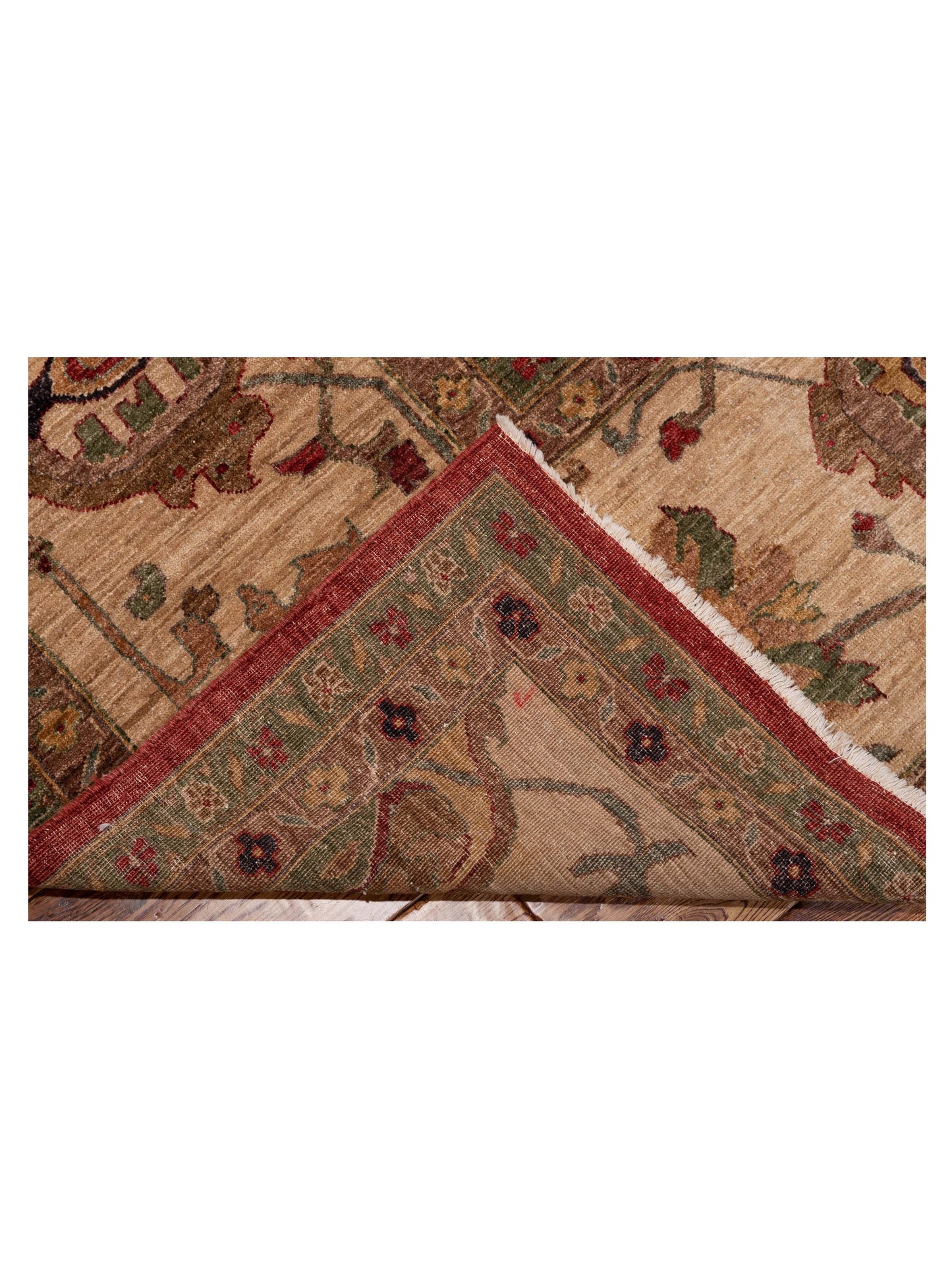 Elvan Nurgul Red Ivory 12.4x17.8 Hand Knotted Rug