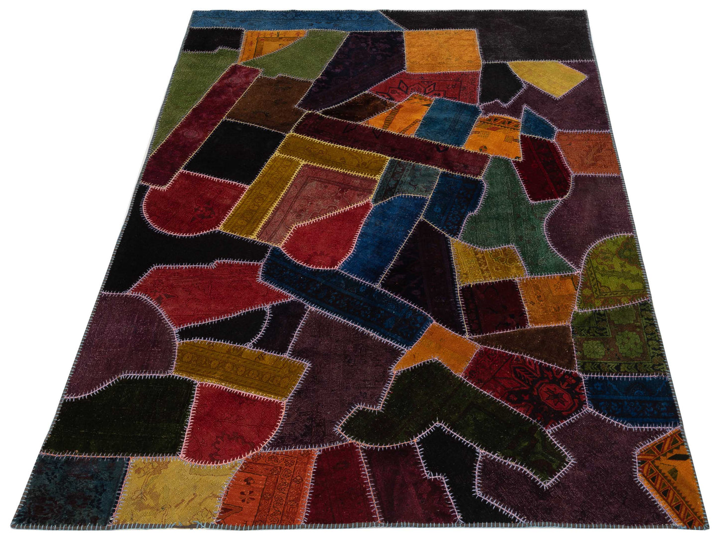 Turkish Vestige Patchwork 114236 Multi 8x11.6 Hand Knotted Rug