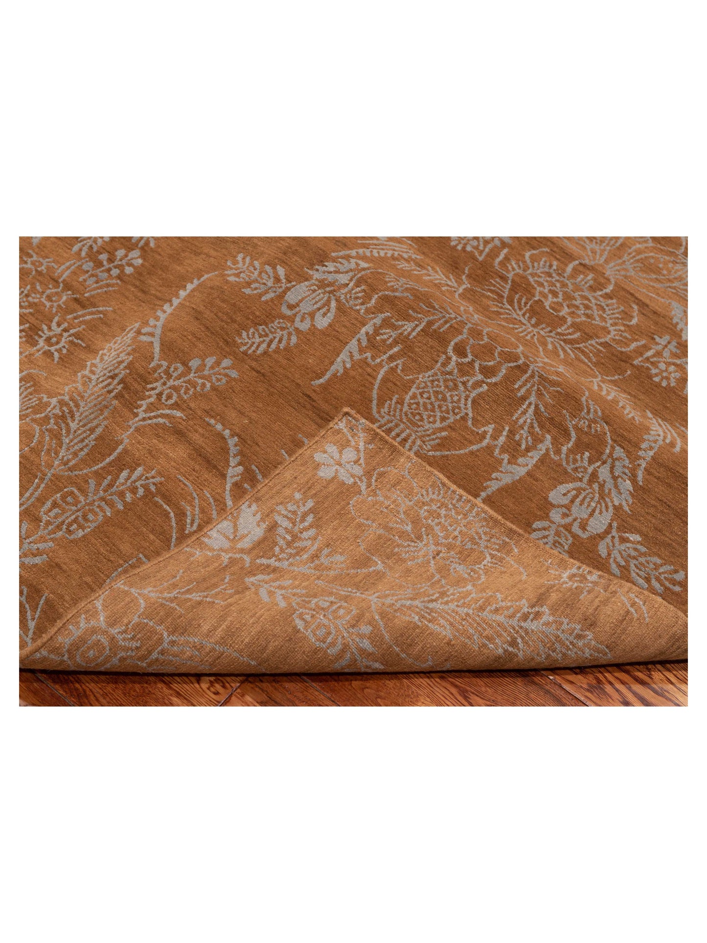 Nepalese 104155 Brown Brown 9x12 Hand Knotted Rug
