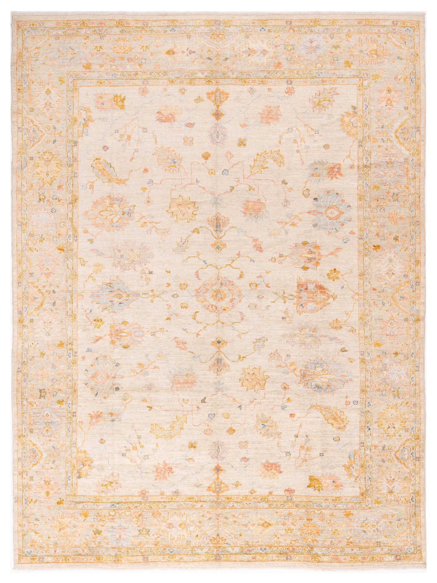 Anadol Angora Oushak  Ivory Silver Traditional