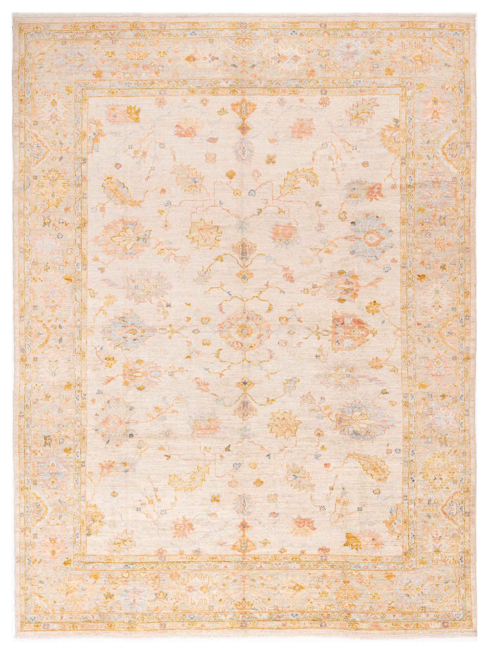 Anadol Angora Oushak  Ivory Silver Traditional