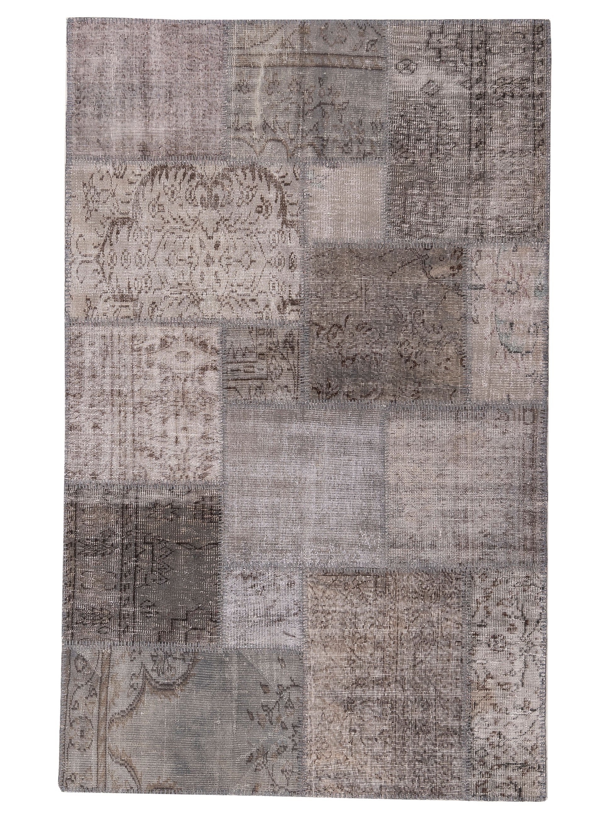 Pasha Turkish Vestige Patchwork  Gray  Contemporary