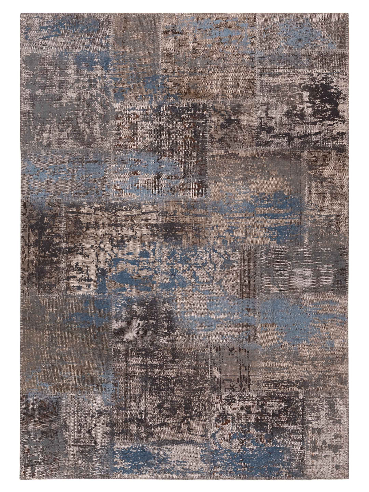 Pasha Turkish Vestige Patchwork  Gray Gray Contemporary